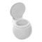 Modern Wall Mount Toilet, Ceramic, Rounded